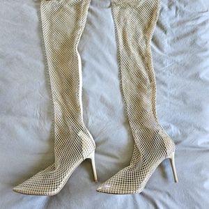 Rhinestone Decor Hollow Out Boots